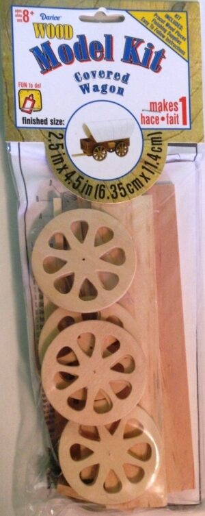 Wood Model Kit - Covered Wagon - 2.5 x 4.5 inches - Laura Ingalls ...